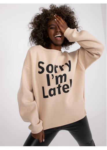 Béžovo hnedá mikina