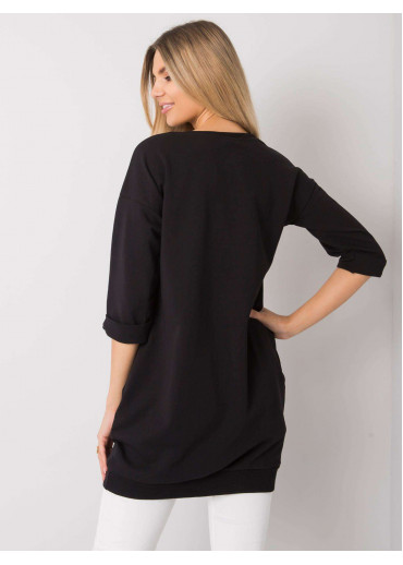 Čierna predĺžená mikina