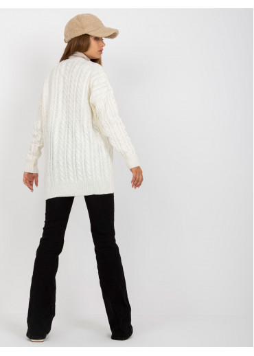 Smotanovo biely sveter na gombíky