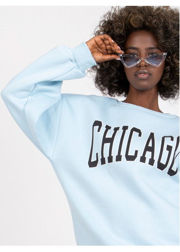 Svetlomodrá oversize mikina