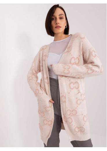 Púdrovo ružový kardigán