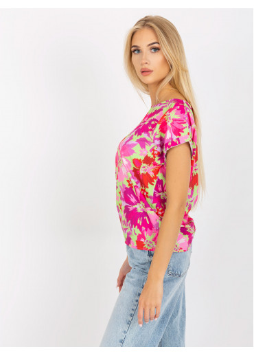 Ružová vzorovaná blúzka