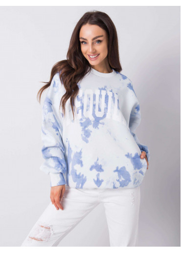 Svetlomodrá batikovaná mikina