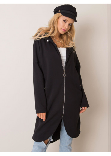 Čierna predĺžená mikina