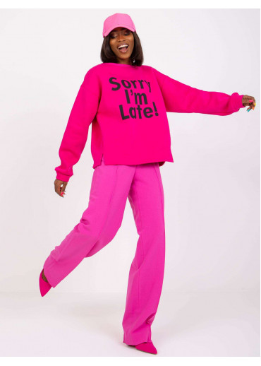 Fuchsiovo ružová mikina