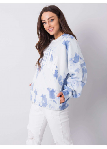 Svetlomodrá batikovaná mikina