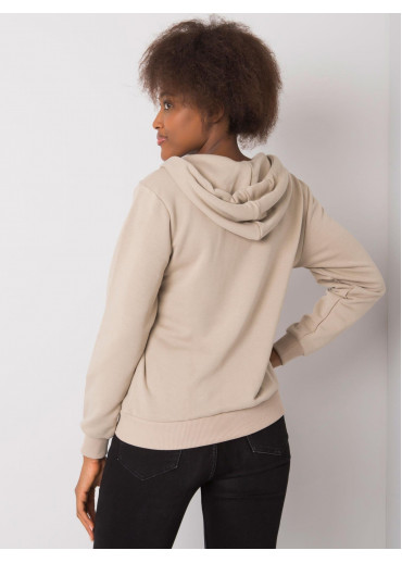 Béžovo hnedá basic mikina