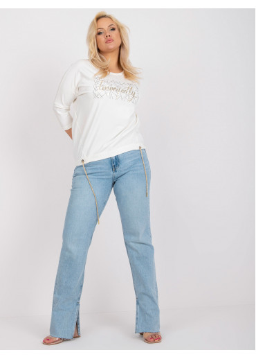 Smotanovo biele tričko s potlačou