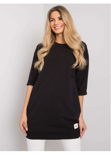 Čierna predĺžená mikina