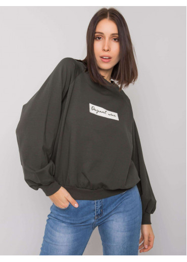 Khaki zelená basic mikina