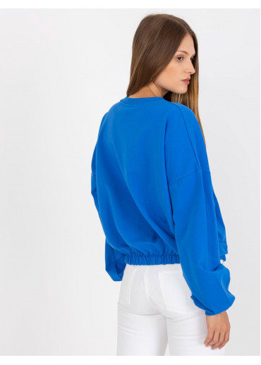 Modrá mikina s potlačou