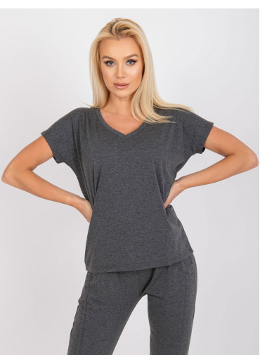 Tmavosivé dámske tričko