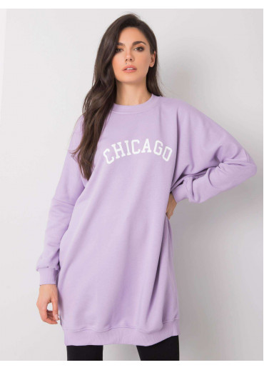 Fialová predĺžená mikina