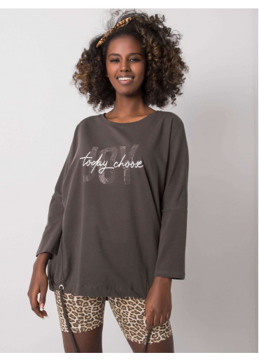 Khaki zelené tričko s potlačou