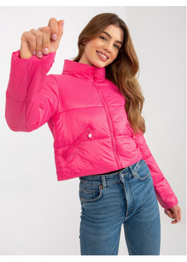 Tmavopúdrovo ružová crop top bunda