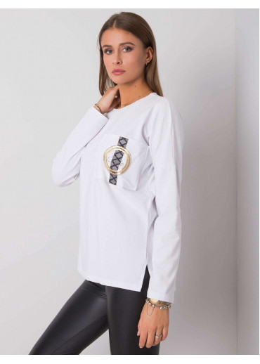 Biele tričko s dlhým rukávom