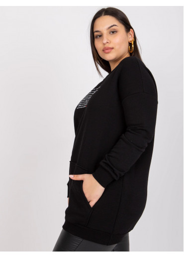 Čierna predĺžená mikina
