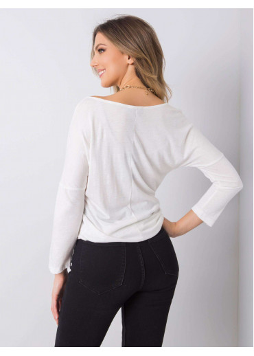 Smotanovo biele tričko s 3/4 rukávom