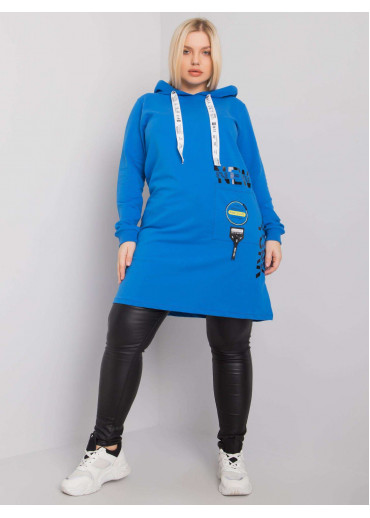Modrá tunika s potlačou