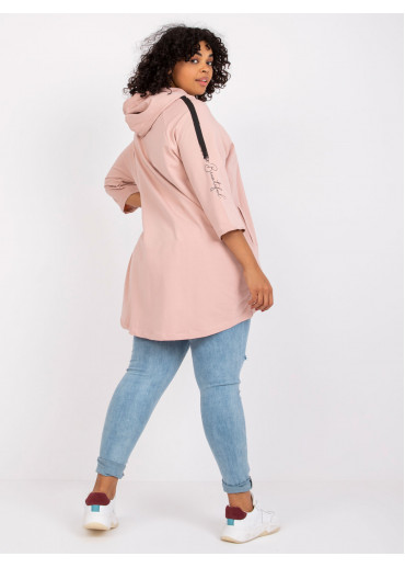 Tmavopúdrovo ružová mikina na zips