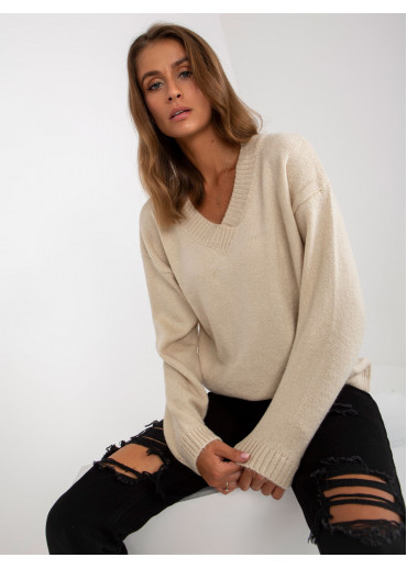 Béžovo hnedý pulóver