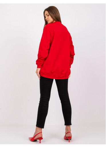 Červená mikina so stojačikom