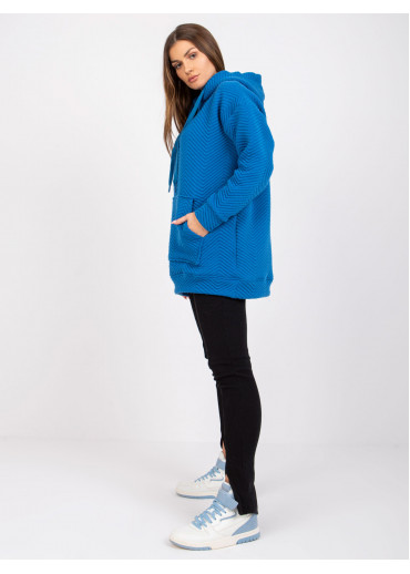 Modrá predĺžená mikina