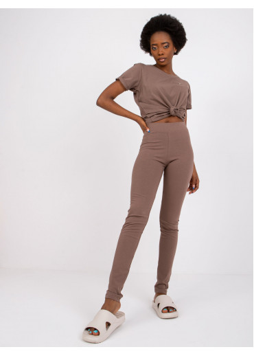 Béžovo hnedé legíny