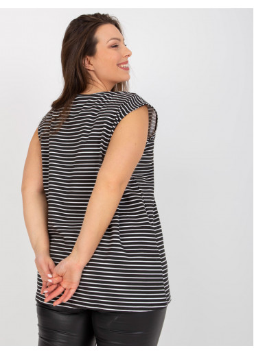 Čierny pruhovaný top