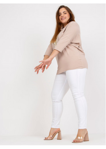 Béžovo hnedé tričko s potlačou