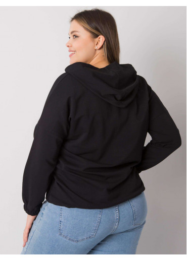 Čierna mikina s kapucňou