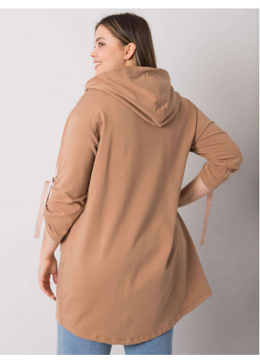 Hnedá mikina s kapucňou