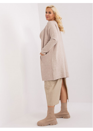 Béžovo hnedý predĺžený sveter