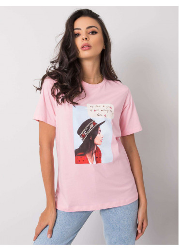 Ružové bavlnené tričko