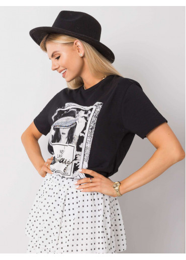 Čierne bavlnené tričko