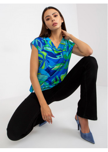 Svetlomodrá vzorovaná blúzka