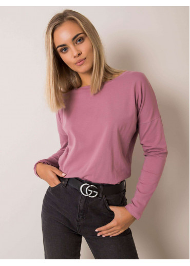 Tmavopúdrovo ružové tričko s dlhým rukávom