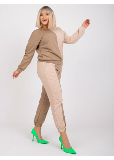 Béžovo hnedá tepláková súprava