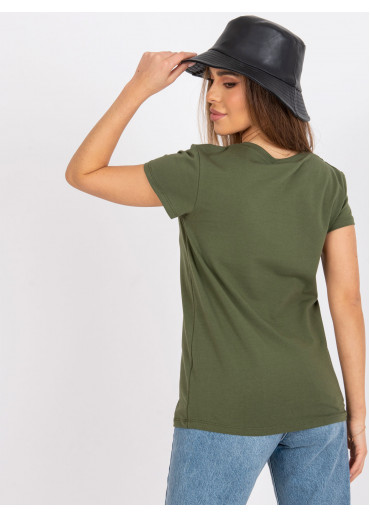 Khaki zelené basic tričko