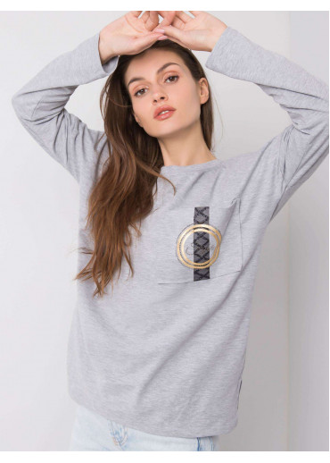 Sivé tričko s dlhým rukávom