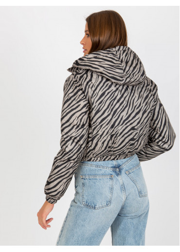 Kapučínovo hnedá krátka prešívaná bunda