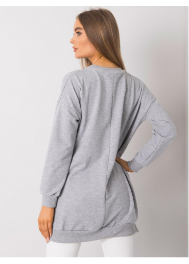 Sivá mikinová tunika