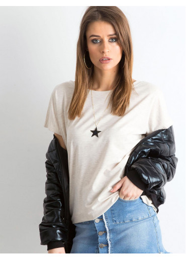 Béžovo hnedé tričko