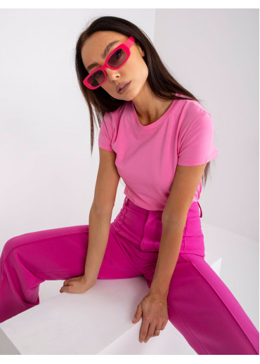 Púdrovo ružové basic tričko