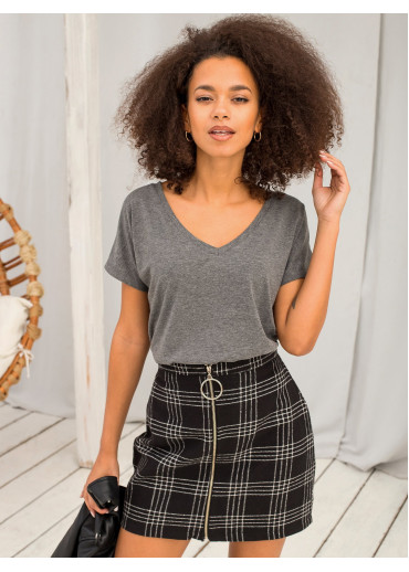 Tmavosivé dámske tričko