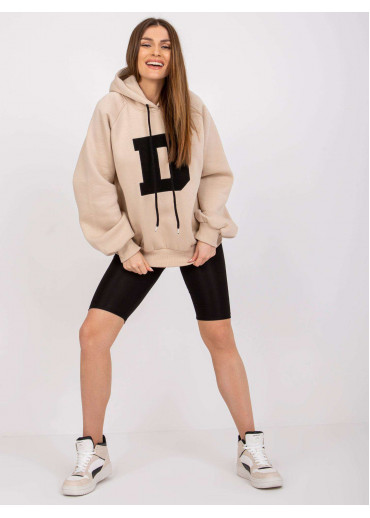 Béžovo hnedá mikina s kapucňou