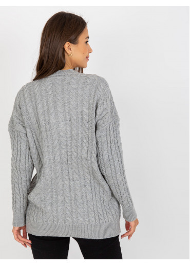 Sivý sveter na gombíky