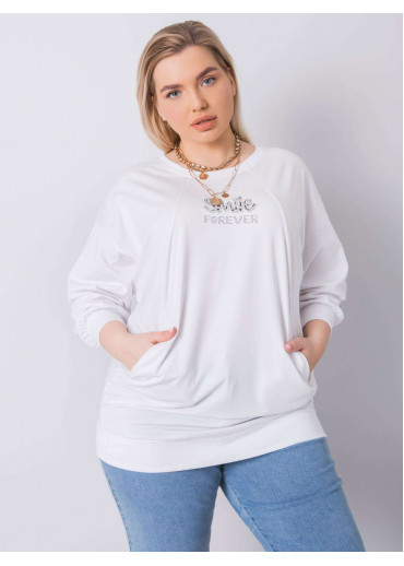 Biele dámske predĺžené tričko