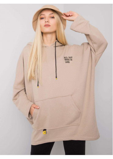 Béžovo hnedá mikina s kapucňou