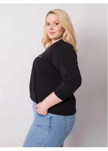 Čierne tričko s 3/4 rukávom